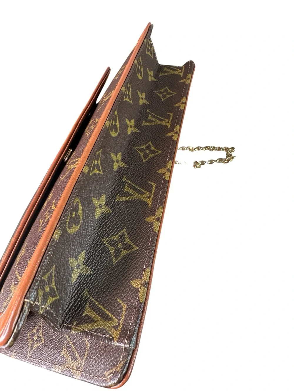 Louis Vuitton Monogram Canvas Brown Crossbody w unbranded chain - Picture 4 of 6